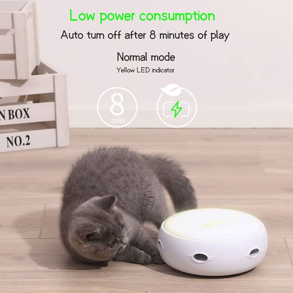 Smart Kattelegetøj med Fjer, Støjsvag Version Interaktiv Kitte