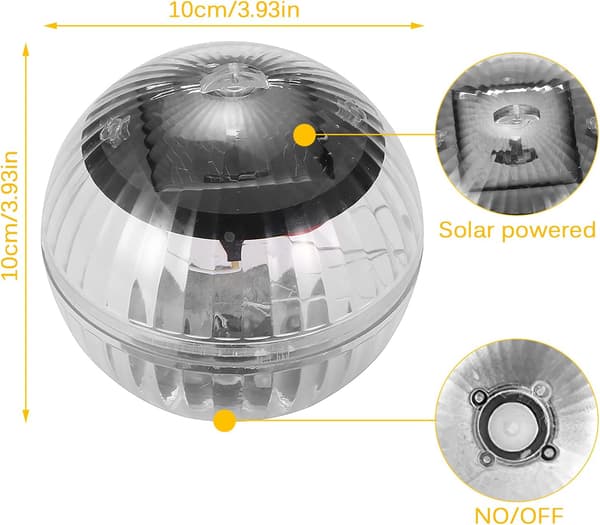 Solar flytende damlys, vanntette bassenglys hagelys LE