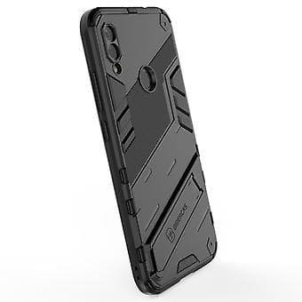 Slankt deksel for Redmi Note7 Støtsikkert tolags stativdeksel Black