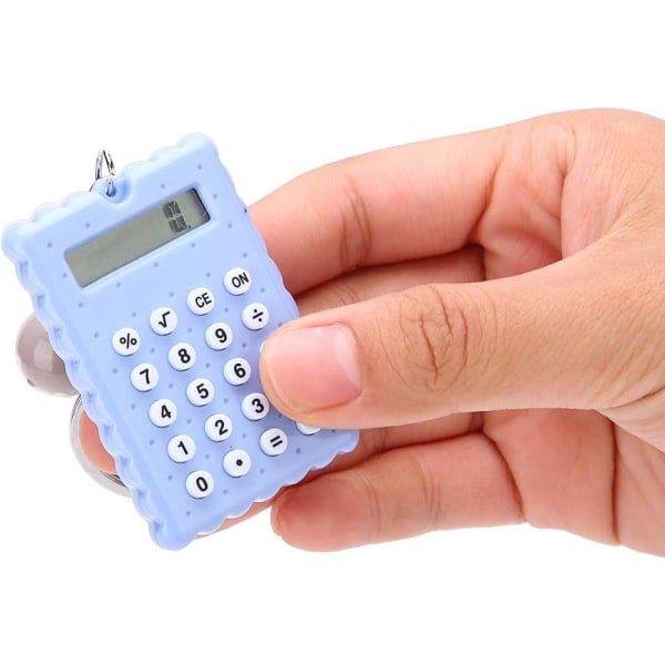 8-siffrig Candy Color Mini Bärbar PVC Miniräknare med Silikon Bu