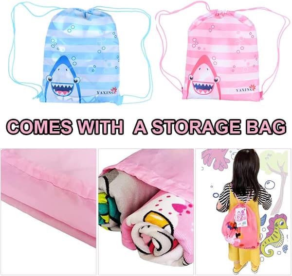 Barnbadhandduk, Barnstrandhandduk Super Mjuk Huvad Badponcho