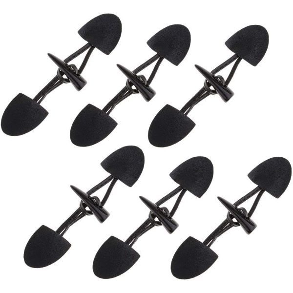 6 par svarta knappar, 16x4 cm växlingshornsknappar för B