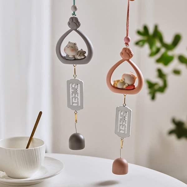 Cat minor windbells grå japansk stil windbells sött hänge på