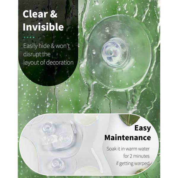 20mm 100 Stycken Mini Transparenta Sugproppar Utan Krokar Utan