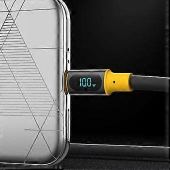 Snabb Laddningskabel PD100W Typ C Laddningskabel Sladd Data Synkroniseringskabel Stöd 480Mbps Data för Bärbara Datorer Telefoner silver silver B