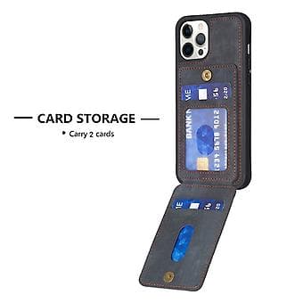 Frostat Kortfack Telefonfodral med Hållare för iPhone X / XS Black
