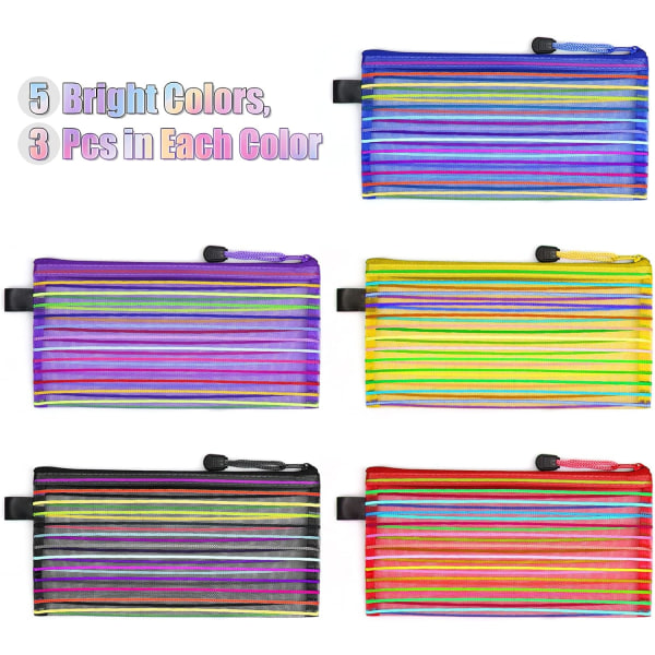 15 st Clear Mesh Case, Transparent Exam Case, Clea