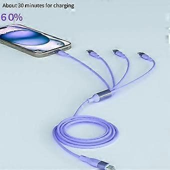 1,5 m USB C - Multi-latauskaapeli USB C - Multi-latauskaapeli USB C/Micro USB -liittimillä puhelimille ja tableteille
