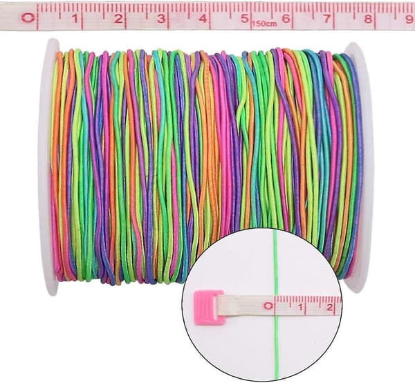 1mm elastisk tråd, 100 meter färgglad stretchsnöre för pärlor, B