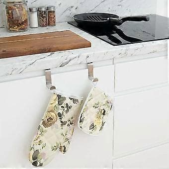 Hängare för dörr, 4 stycken dörrkrokar för sovrum, badrum, köksdörr, silver