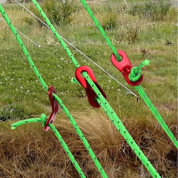 Strammerreb med aluminiumsplade - Diameter: 4 mm - Længde: 400 m