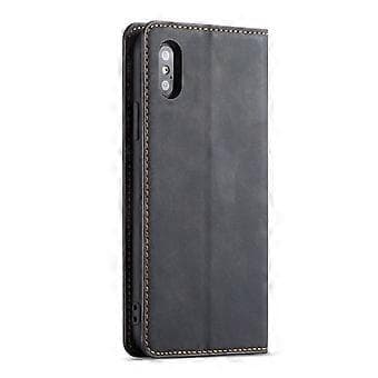 Läderfodral för iPhone X / XS Black