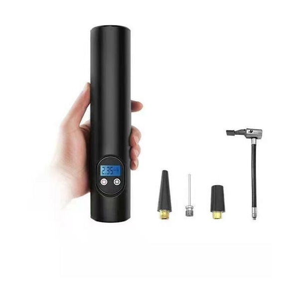 Bärbar luftpump, 12V bärbar uppblåsare med LCD-skärm och LED