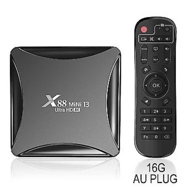 Liten Dual Band WIFI TV-box Multifunktionell Mediaspelare TV-box för Hem Sovrum (AU-kontakt 2g16g)