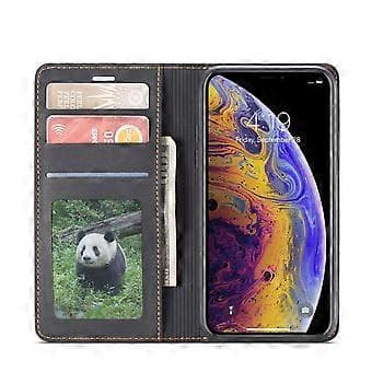 Läderfodral för iPhone X / XS Black