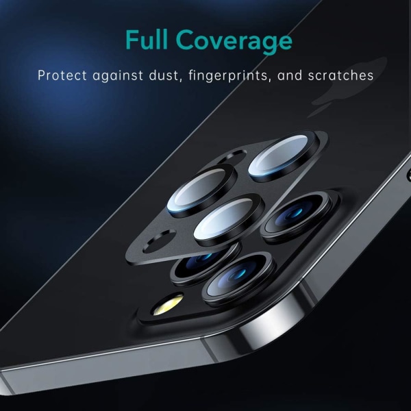 Svart bakkamera beskytter for iPhone 14 Pro/iPhone 14 Pro Max