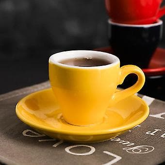 Macaron Espresso Sort Italiensk Kaffekop (Sort)