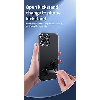 Støtsikkert Slim-deksel for iPhone 13 12 Pro Max med stativ Red