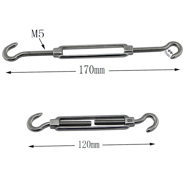 Shade Sail Fästsats, 316 rostfritt stål Shade Sail Hardware