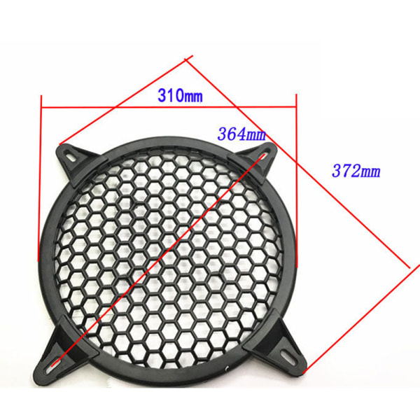 4st bilhögtalare Grill Cover Guard Protector 12 tums mesh