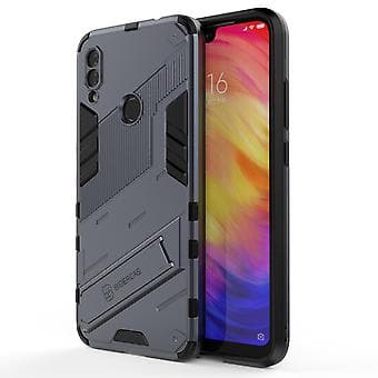 Slankt deksel for Redmi Note7 Støtsikkert tolags stativdeksel Grey