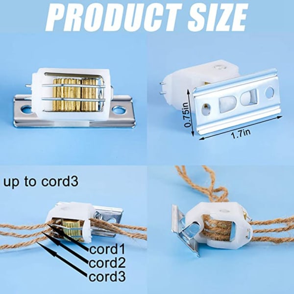 4 st Roman Shade Cord Lock Rymmer upp till Shade Window Blind Lock