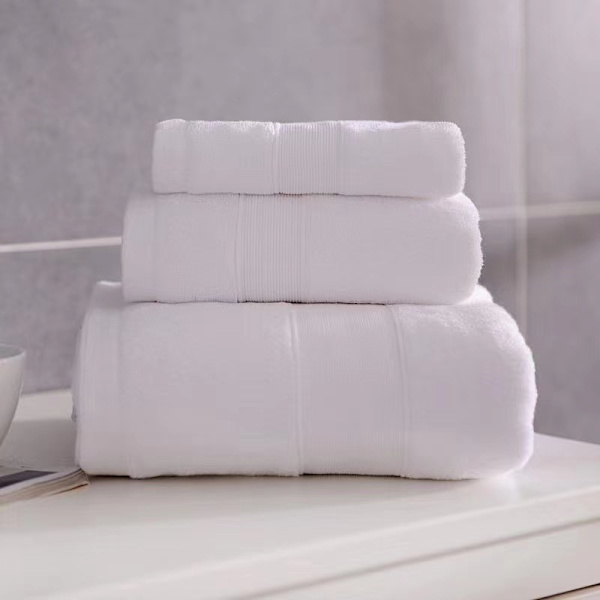 Set med 6 anti-missfärgningshanddukar, bomull, vit
