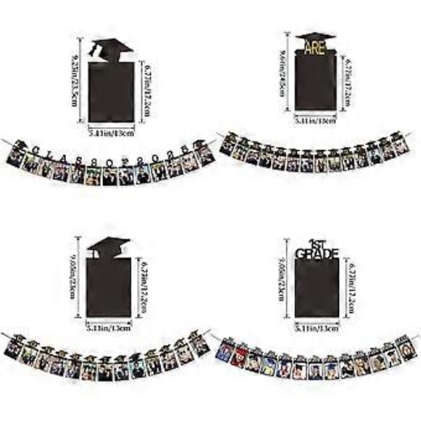 Papir Fotoramme Dekoration Dimissions Foto Display Ramme Dimissionsfest Hængende Ornament til Klasserum Dekoration C
