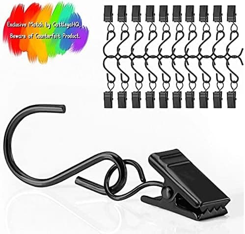 40 Stykker Gardinringe med Clips, Rustfrit Stål Clip Ringe Id