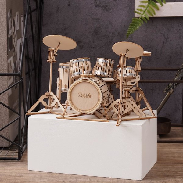 3D-pussel trämodell för att bygga musikinstrument för vuxen chi