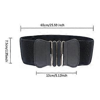 3 st Elastiska Breda Stretchiga Midjebälten för Damklänningar, 65*7.5cm