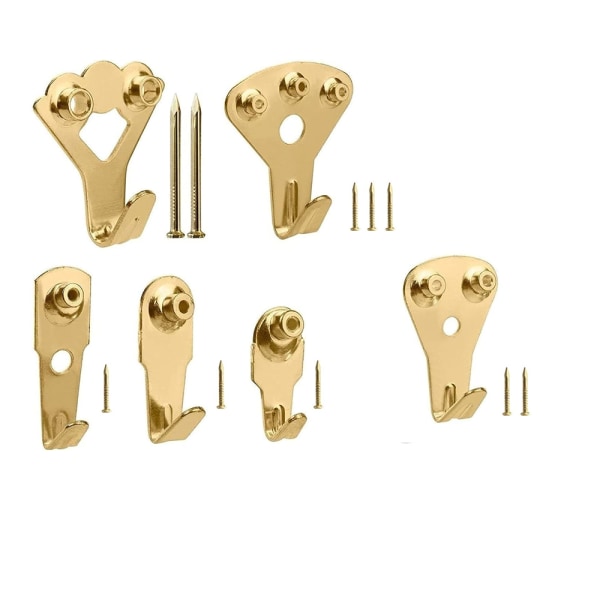 Bildramskrokar, 150 delar metallkrokar med spik för Hangin