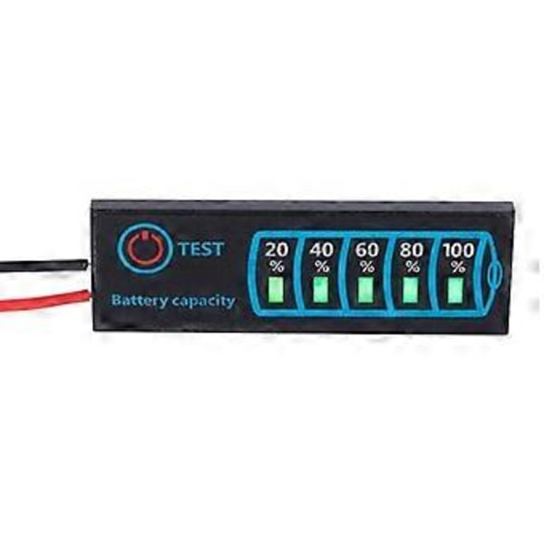 Universell LED-displaypanel Portabel DC5-30V 12V 24V Kapacitet Voltmeter Hållbar