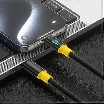 Snabb PD100W Strömkabel Snabbladdningskabel Stöder 480 Mbps Datasynkronisering med Dubbla USB C-gränssnitt Svart Black B
