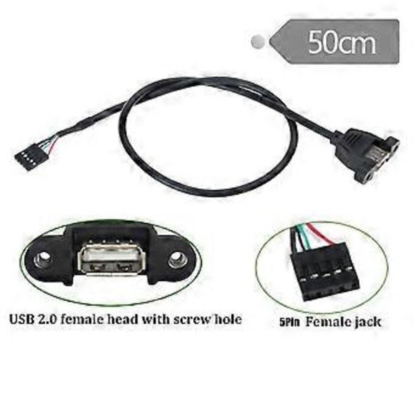 Högkvalitativ USB2.0 Hona till Moderkort 9Pin Header Kabel USB IDC Header Kabel för Pålitlig Moderkortsanslutning