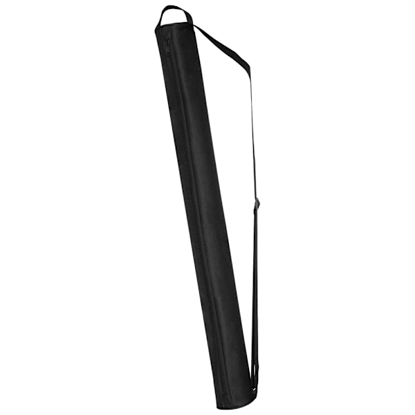 Golfbag ølholder, 7-dåsers lang rørformet isoleret køletaske, udendørs Oxford stof skulder crossbody taske, håndtaske, isoleret taske, sort Black