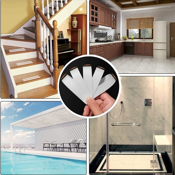 30 bitar Anti-Slip Stickers Halkfri inomhustrappa Transparen