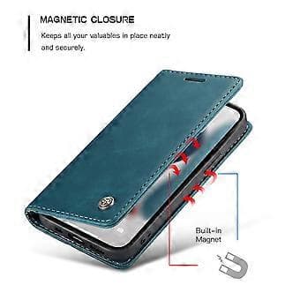 CaseMe-013 Läderfodral För iPhone 13 För iPhone 13 Blue