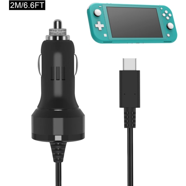 (1,8m)Billaddare Kompatibel med Nintendo Switch och Lite Versio
