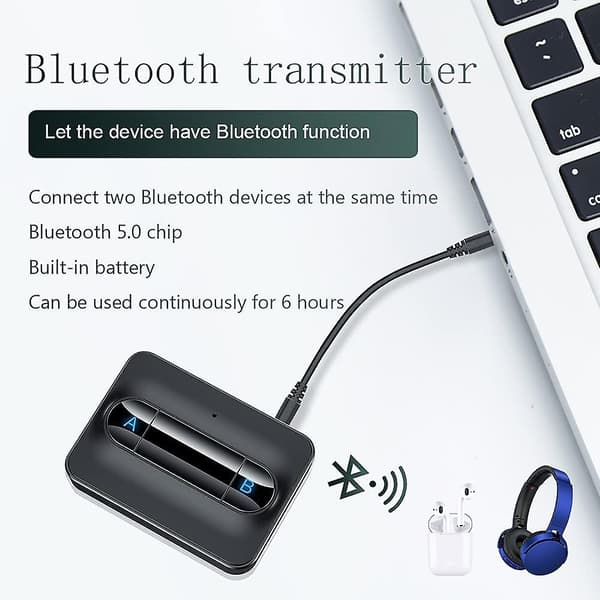 Bluetooth-adapter, trådlös ljud-Bluetooth-adapter med 3,5 mm D