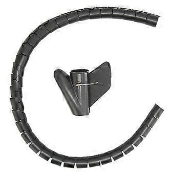 Kabelmuffe Organizer Snoet Ledningsstyring Viklingsrør Åben Type med Klips 10meter SortDia22mm ( )