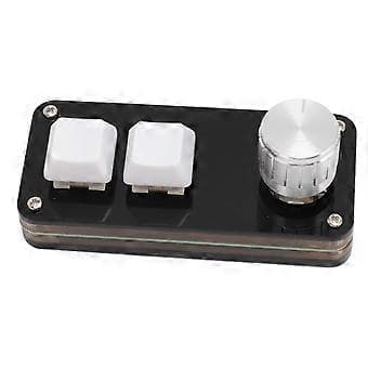 Makro Programmerbart Tastatur Professionelt 2 Taster 1 Drejeknap Blå Switch Hot Swappable Design USB Gaming Tastatur til PC Computer