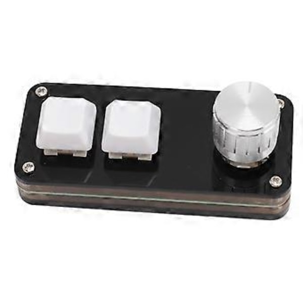 Makroprogrammerings tangentbord professionell 2 tangenter 1 ratt blå brytare hot swappable design USB spel tangentbord för PC-dator ( )