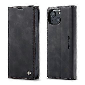 CaseMe-013 Läderfodral För iPhone 13 För iPhone 13 Black