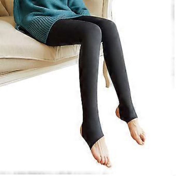 Vintervarma Strumpbyxor Naturlig Hudfärg Leggings Slim Stretchy Strumpbyxor För Kvinnor Utomhus Nya (Med Fötter 200 G Svart)