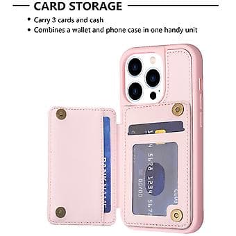 iPhone 15 Pro Max -puhelimen suojakotelo korttipaikalla Pink