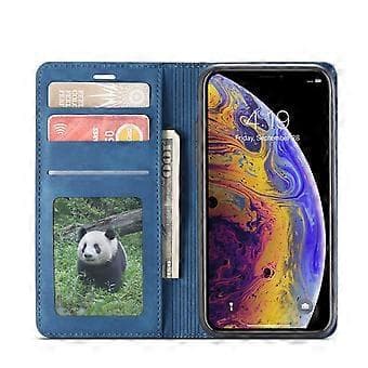 Läderfodral för iPhone X / XS Blue