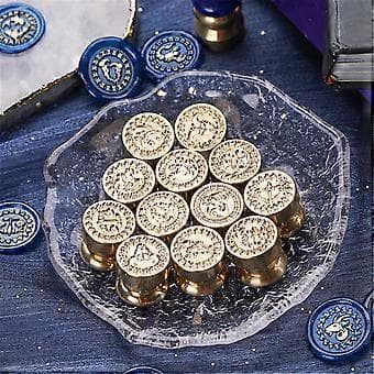 Vokssegl Stempelhode Erstatning Pregeforsegling Voks Scrapbooking Stempelhode Messing Forseglingsstempelhode Voksstempelhode Sagittarius