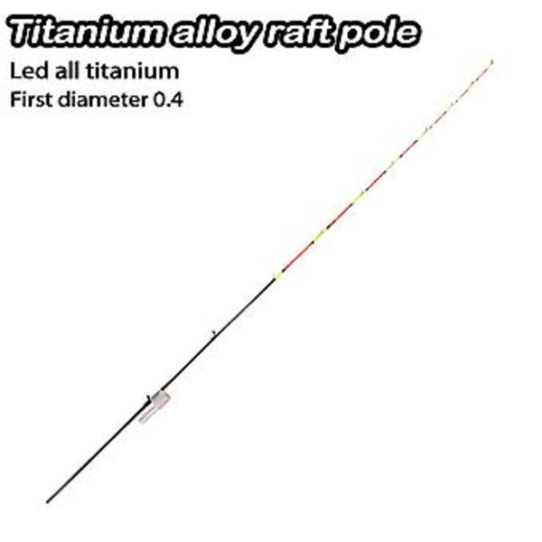 Thousand Fiskeflottörstav LED Luminous Stav Delvis Titanlegering Halvtitan Fiskeunderstöd Ny (Diameter 0,4 Led All Titan)