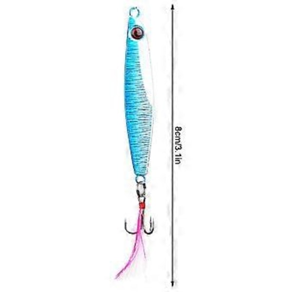 5kpl Kannettavia Kalastuslusikkauistimia Tekosyötti Sulkaharuksilla 40g 8cm